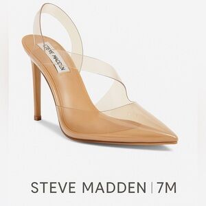 Steve Madden Vienne Clear Strap Heeled Sandal – Size 7M barely worn